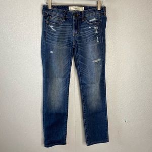 Abercrombie & Fitch The A & F Skinny Distressed Destroyed Jeans Size 25